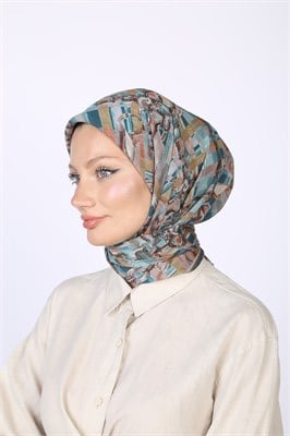 Verona Desen Eşarp Mint Yeşili