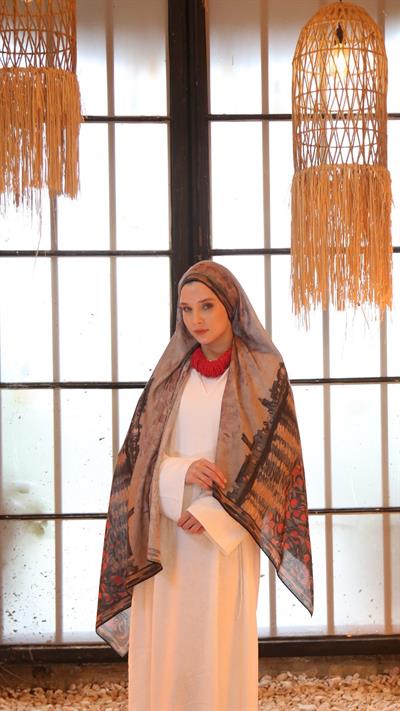 VINSA DESEN ŞAL SİYAH-5