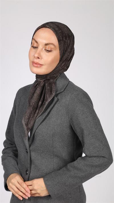 VİNTAGE DESEN EŞARP ACI KAHVE