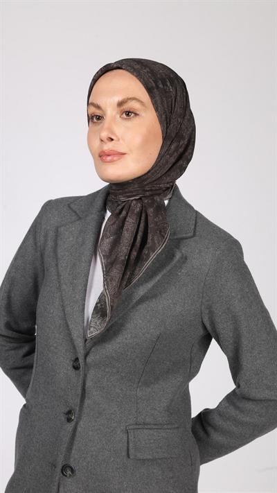 VİNTAGE DESEN EŞARP ACI KAHVE