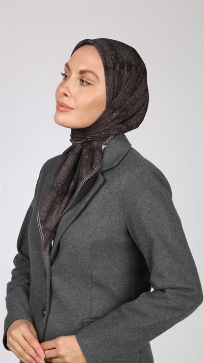 VİNTAGE DESEN EŞARP ACI KAHVE