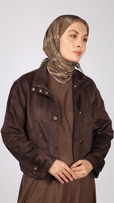 VİNTAGE DESEN EŞARP CAMEL