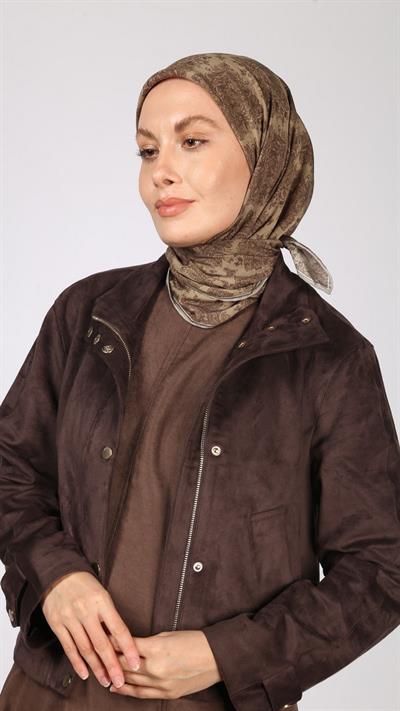 VİNTAGE DESEN EŞARP CAMEL