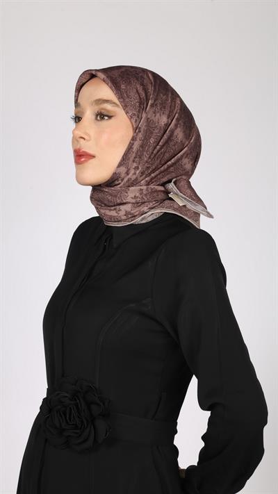 VİNTAGE DESEN EŞARP PEMBE