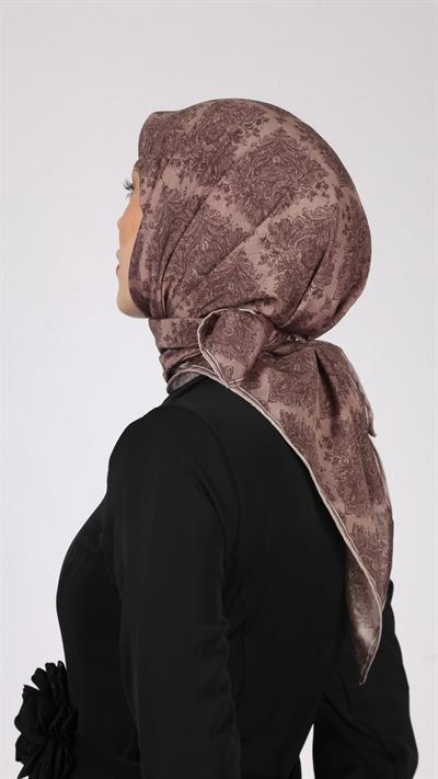 VİNTAGE DESEN EŞARP PEMBE