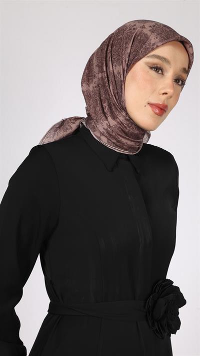VİNTAGE DESEN EŞARP PEMBE