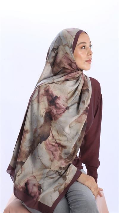 WHİSPER DESEN ŞAL BORDO-3