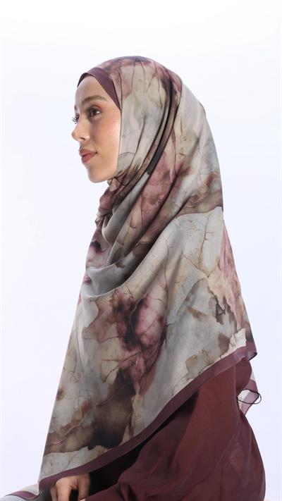 WHİSPER DESEN ŞAL BORDO-3