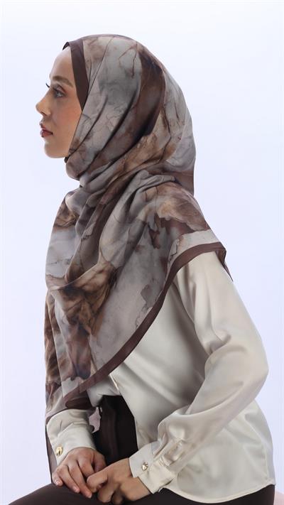 WHİSPER DESEN ŞAL KAHVE-2