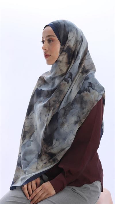 WHİSPER DESEN ŞAL LACİVERT-6