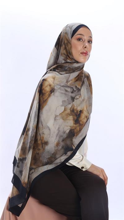 WHİSPER DESEN ŞAL SİYAH-5