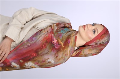 Wildflower Desen Şal-Pembe