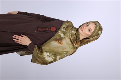 Wildflower Desen Şal-Açık Yeşil