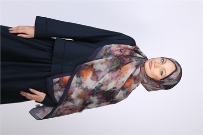 LUNA DESEN ŞAL LACİVERT