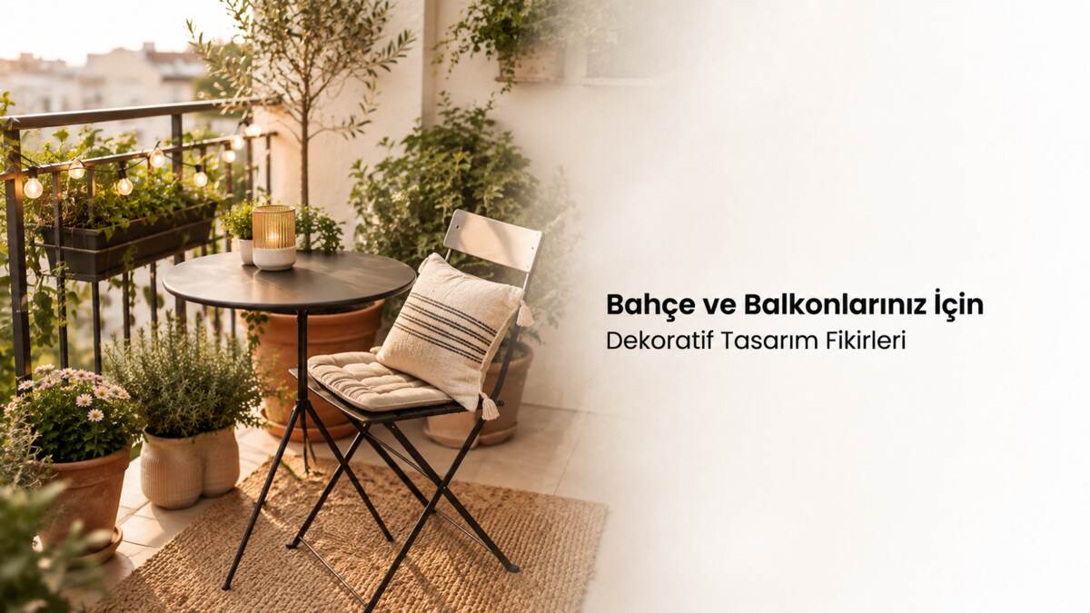 Bahçe ve Balkonlarınız İçin Dekoratif Tasarım Fikirleri