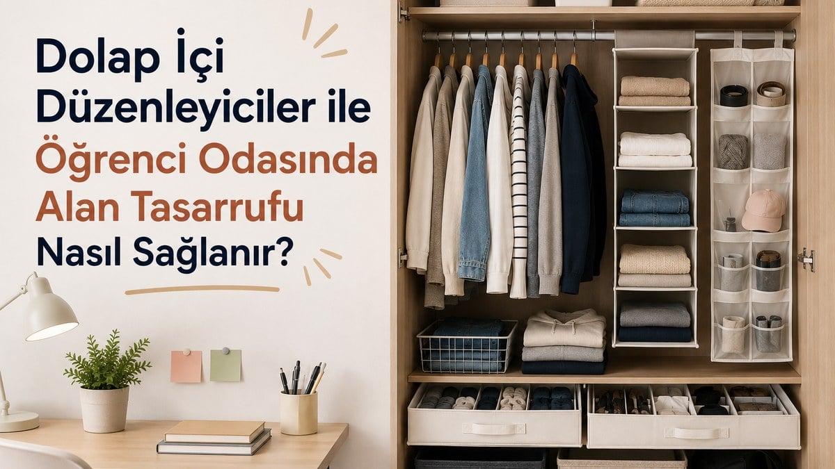 Dolap İçi Düzenleyiciler ile Öğrenci Odasında Alan Tasarrufu Nasıl Sağlanır?