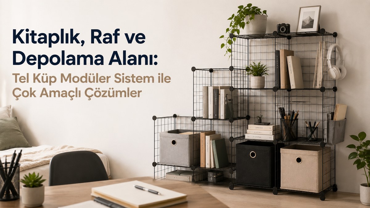 Kitaplık, Raf ve Depolama Alanı: Tel Küp Modüler Sistem ile Çok Amaçlı Çözümler