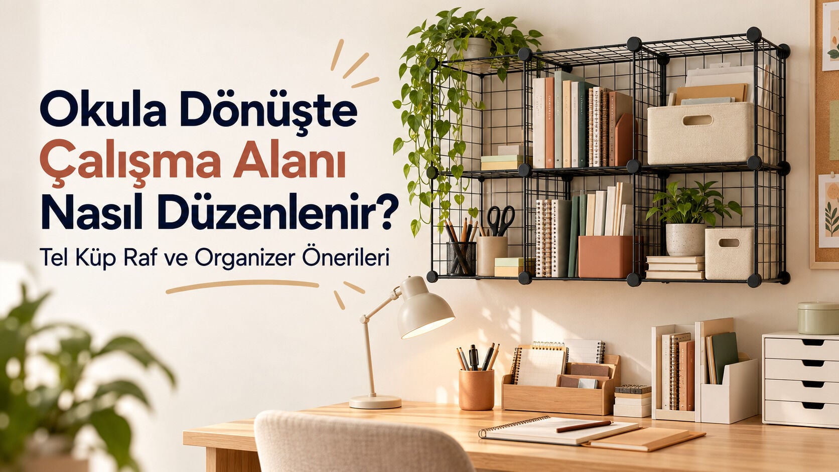 Okula Dönüşte Çalışma Alanı Nasıl Düzenlenir? Tel Küp Raf ve Organizer Önerileri