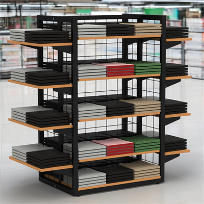 80X60 Çift Taraflı Metal Beyaz Stand | Dayanıklı ve Estetik Teşhir