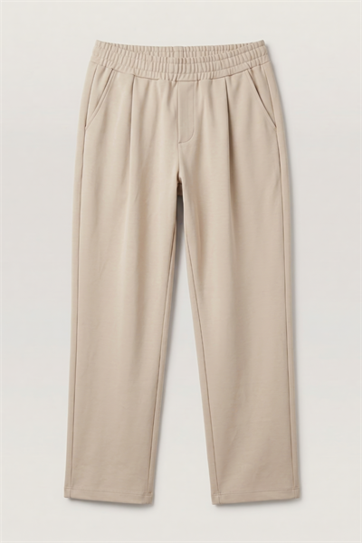 Bej Pamuk Karışımlı Relaxed Fit Pantolon