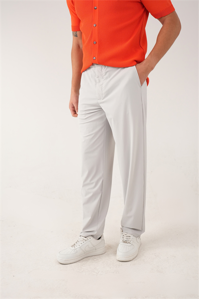 Gri Stretch Relaxed Fit Pantolon
