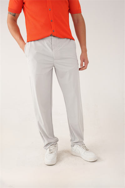 Gri Stretch Relaxed Fit Pantolon