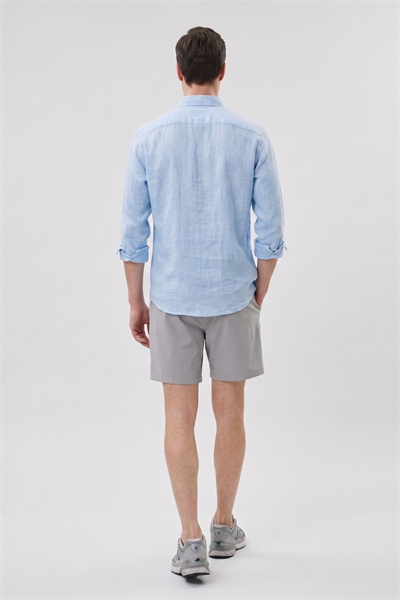 Gri Stretch Relaxed Fit Şort