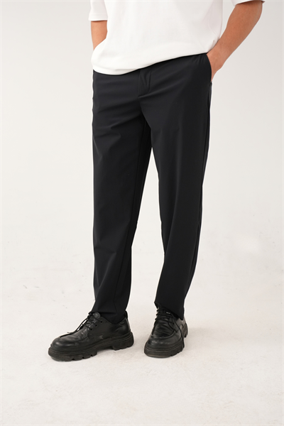 Lacivert Stretch Relaxed Fit Pantolon