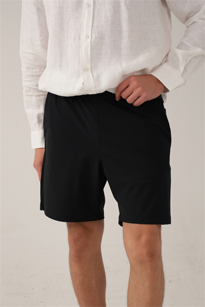 Lacivert Stretch Relaxed Fit Şort
