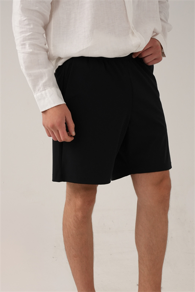 Lacivert Stretch Relaxed Fit Şort
