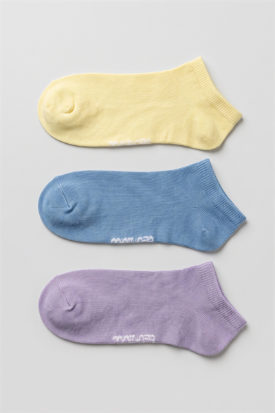Pastel Mix 3lü Tencel Kadın Patik Çorap