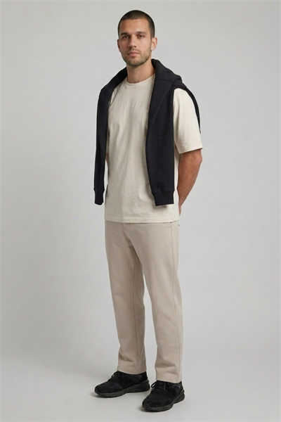Regular Fit Ekru Pamuklu Tişört