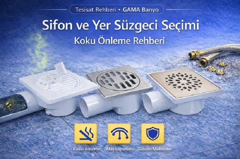 Sifon ve Yer Süzgeci Seçimi | Koku Önleme Rehberi | GAMA Banyo