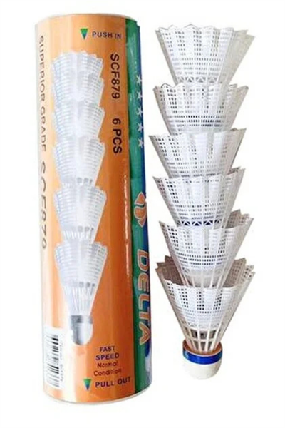 Delta Badminton Topu Scf 879 Mantar Başlı 6'lı Yüksek Hız