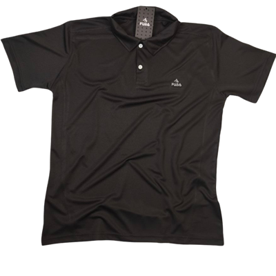 FUBA ERKEK MESH YAKALI SİYAH TİŞÖRT