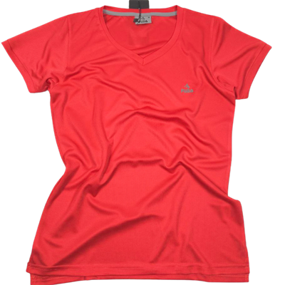 FUBA KADIN V YAKA TİŞÖRT NAR ÇİÇEĞİ