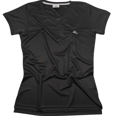 FUBA KADIN V YAKA TİŞÖRT SİYAH