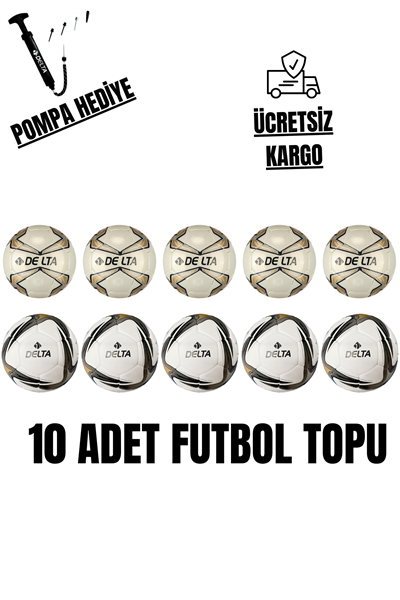 Delta Futbol Topu Seti – 5 Adet Pro Master + 5 Adet Super League + Pompa Hediye