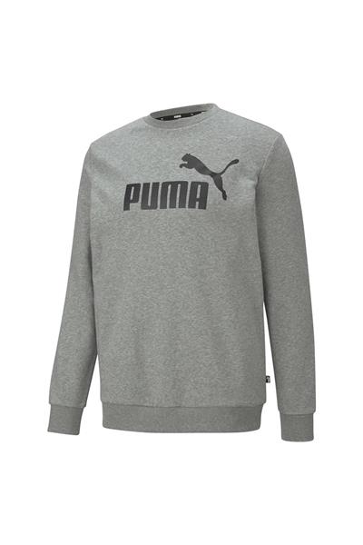 PUMA ESS BIG LOGO CREW MEDIUM GRAY HEATHER SWEAT Giyim Erkek