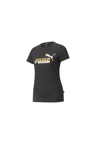 PUMA ESS+ METALLIC LOGO TEE Giyim Kadın
