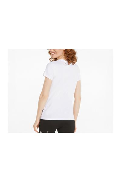 PUMA ESS+ METALLIC LOGO TEE Giyim Kadın