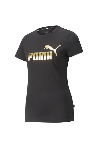 PUMA ESS+ METALLIC LOGO TEE Giyim Kadın