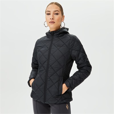 SKECHERS W CAPITONE HOODED JACKET Giyim Kadın