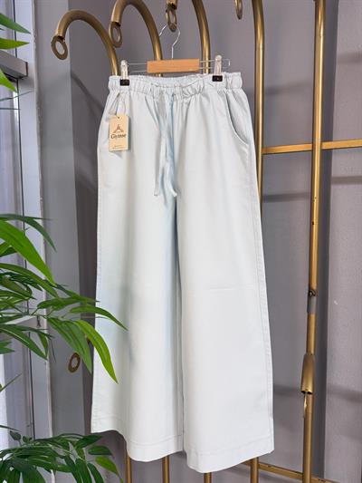 Doğal Gabardin Kız Pantolon Açık Gri