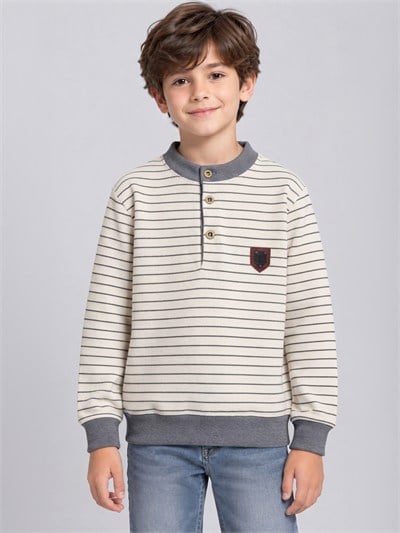 Maron Erkek Çocuk Sweatshirt Gri