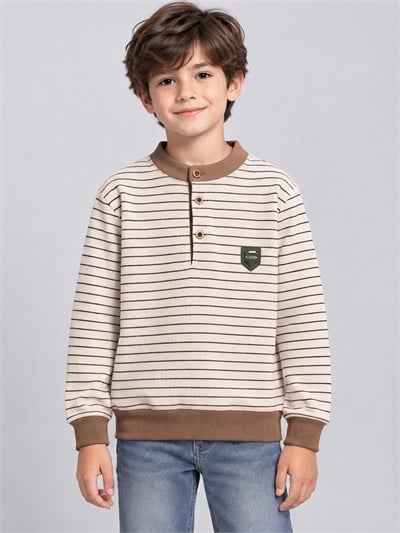 Maron Erkek Çocuk Sweatshirt Kahverengi