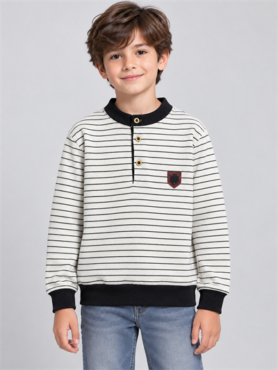 Maron Erkek Çocuk Sweatshirt Siyah