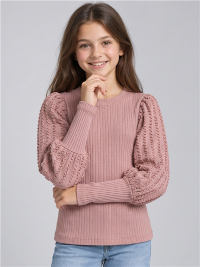 Milena Kız Çocuk Sweatshirt Somon