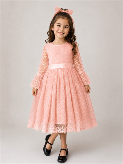 Miral Kız Çocuk Elbisesi Pembe