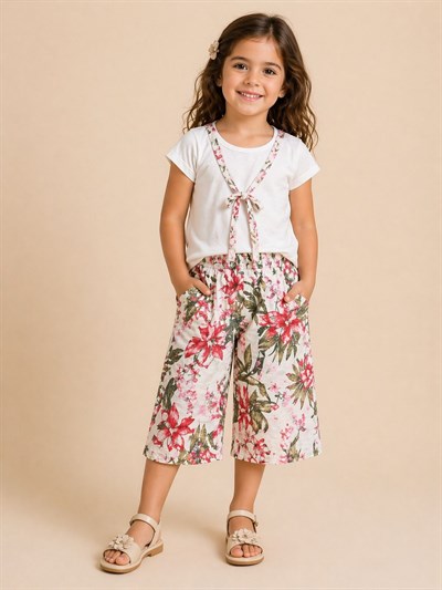 Mirel Kız Çocuk Takım Kırmızı